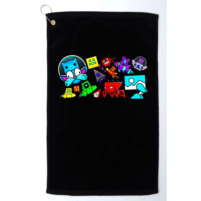 Cute Geometry Video Game Funny Graphic Birthday Gifts Platinum Collection Golf Towel