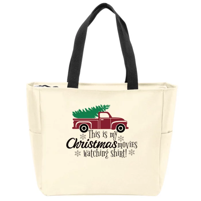 Christmas Gift Vintage Truck Christmas Tree Cool Gift Zip Tote Bag