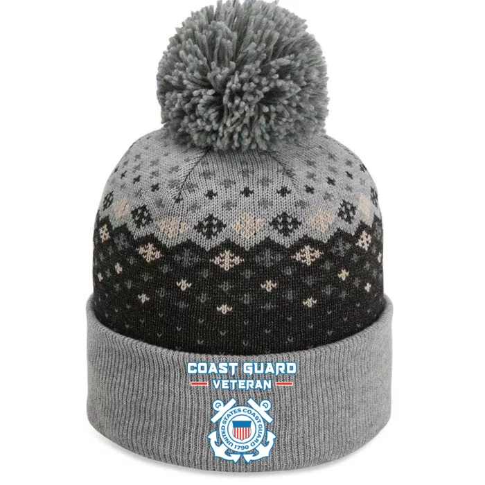 Coast Guard Veteran USCG Veterans The Baniff Cuffed Pom Beanie