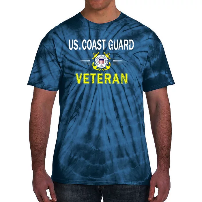 Coast Guard Veterans Day GiftUS Coast Guard Veteran Pride Tie-Dye T-Shirt