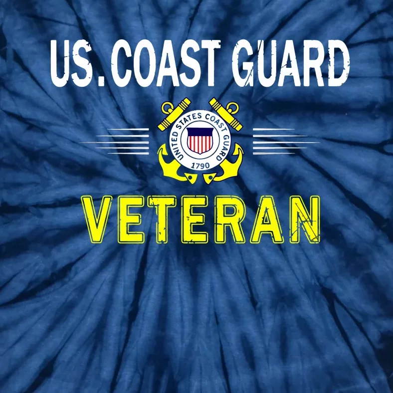 Coast Guard Veterans Day GiftUS Coast Guard Veteran Pride Tie-Dye T-Shirt