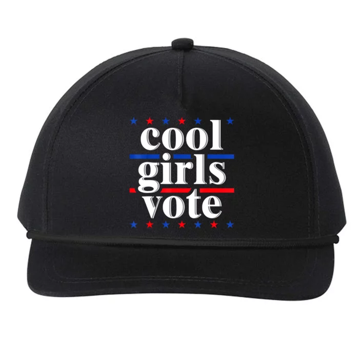 Cool Girl.S Vote 2024 Voter Us Election Political Snapback Five-Panel Rope Hat