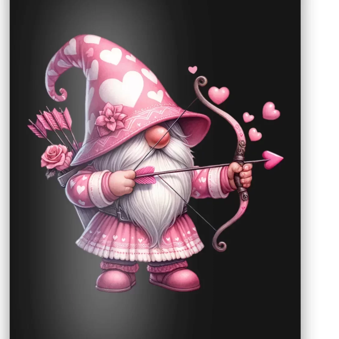 Cute Gnome Valentines Day Heart Gnome Valentine Poster