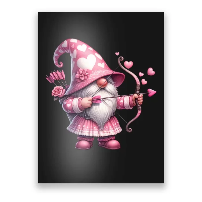 Cute Gnome Valentines Day Heart Gnome Valentine Poster