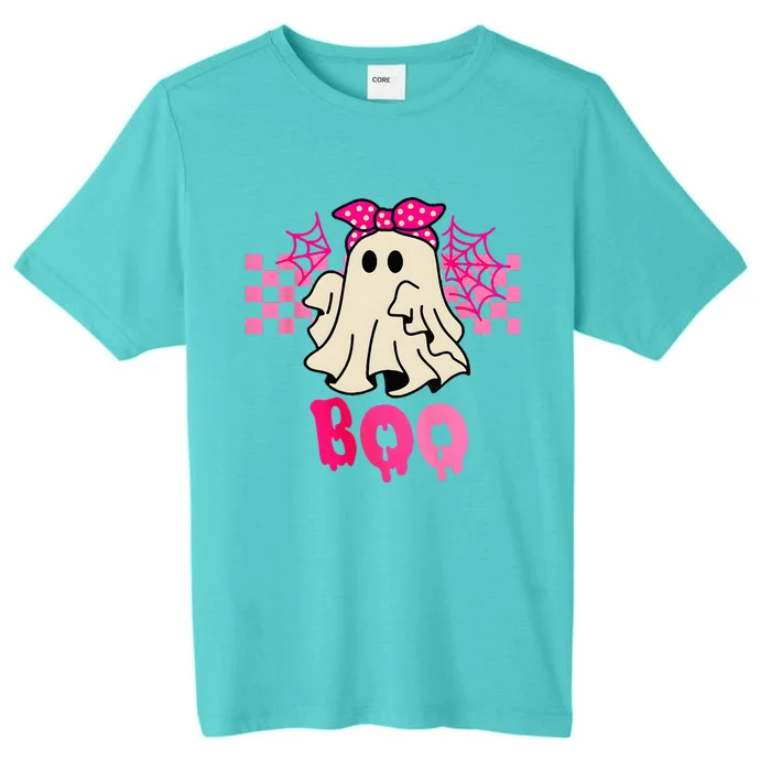 Cute Ghost with Bow Boo Halloween ChromaSoft Performance T-Shirt