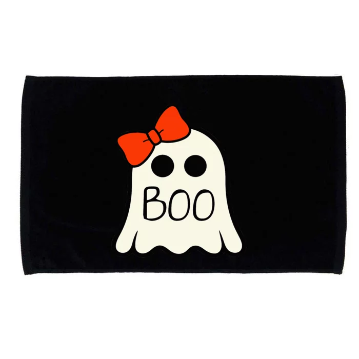 Cute Ghost With Bow Boo Halloween Microfiber Hand Towel