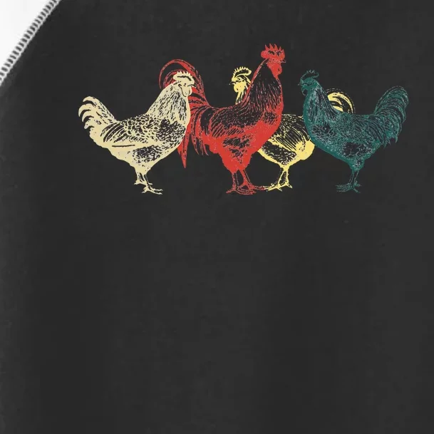 Chicken Group With Rooster Agriculture Farmer Toddler Fine Jersey T-Shirt