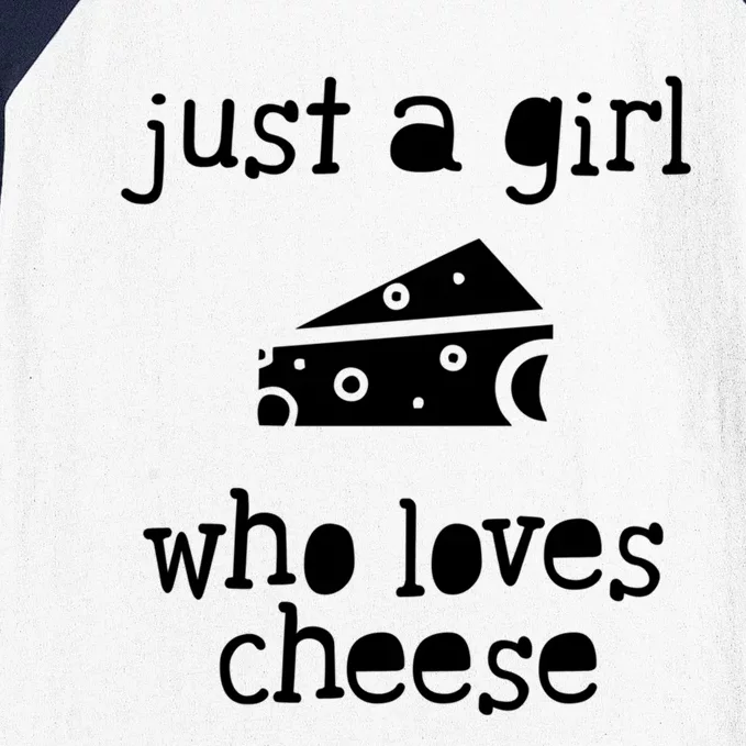 Cheese Girl Who Loves Cheese Gift Baseball Sleeve Shirt