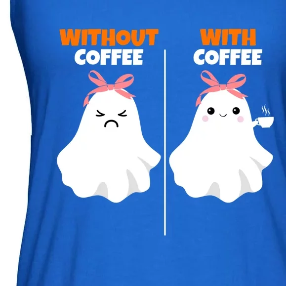 Cute Ghost Without Coffee With Coffee Halloween Cute Gift Ladies Essential Flowy Tank