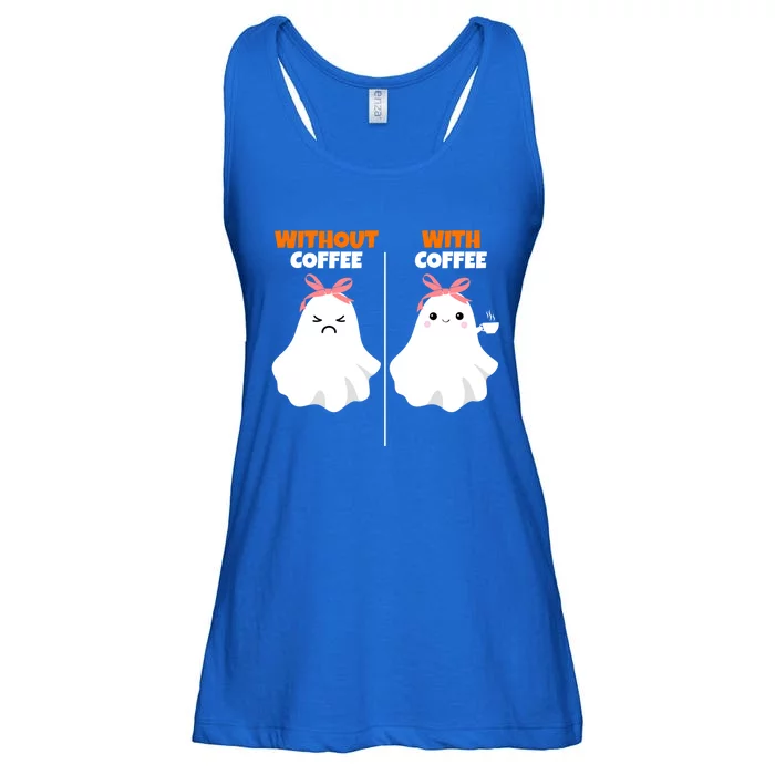 Cute Ghost Without Coffee With Coffee Halloween Cute Gift Ladies Essential Flowy Tank