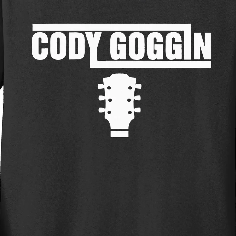 Cody Goggin White Guitar Kids Long Sleeve Shirt