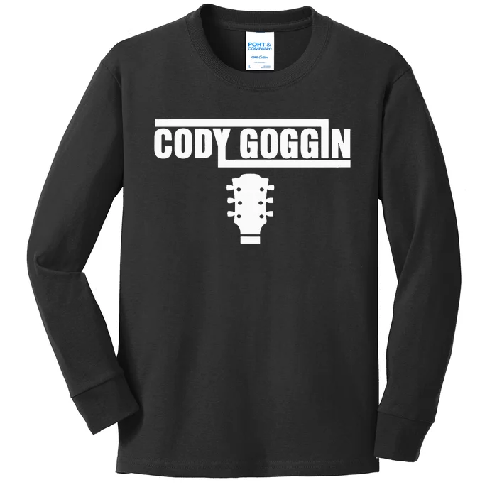 Cody Goggin White Guitar Kids Long Sleeve Shirt