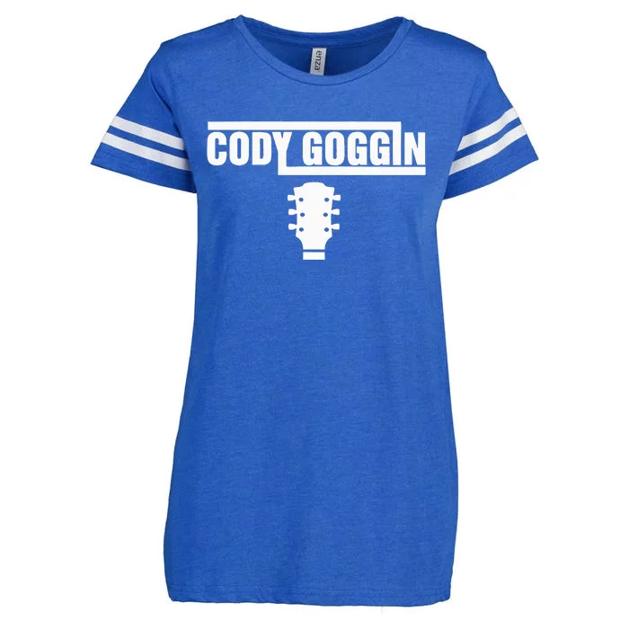 Cody Goggin White Guitar Enza Ladies Jersey Football T-Shirt