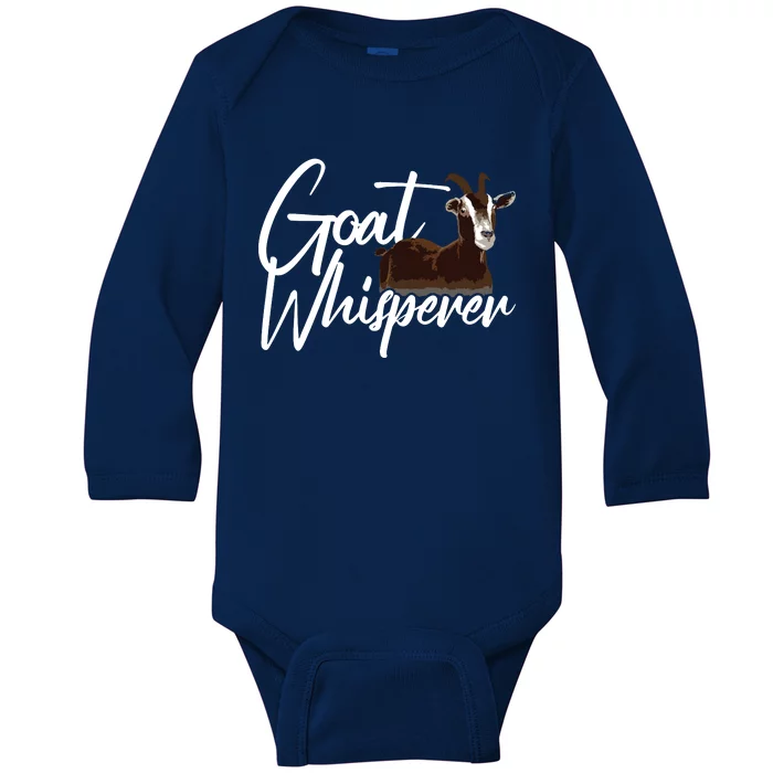 Cute Goat Whisperer Design For Men Women Goat Farmer Lover Baby Long Sleeve Bodysuit