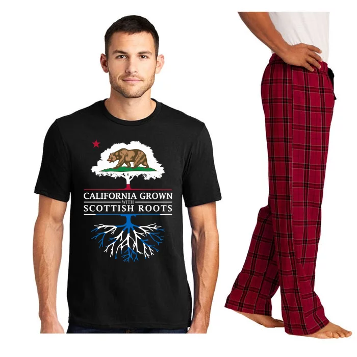 California Grown With Scottish Roots Funny Gift Scotland Gift Pajama Set