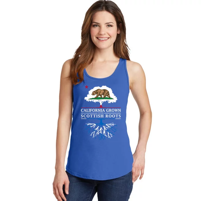 California Grown With Scottish Roots Funny Gift Scotland Gift Ladies Essential Tank