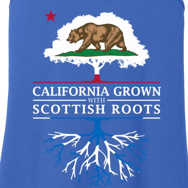 California Grown With Scottish Roots Funny Gift Scotland Gift Ladies Essential Tank