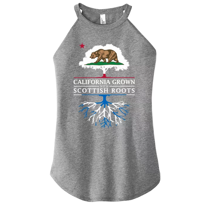 California Grown With Scottish Roots Funny Gift Scotland Gift Women’s Perfect Tri Rocker Tank