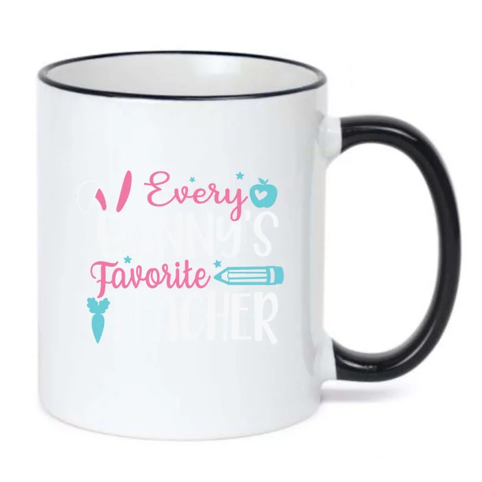 Cute Graphic With Funny Saying Every Bunnys Favorite Teacher Cool Gift Black Color Changing Mug