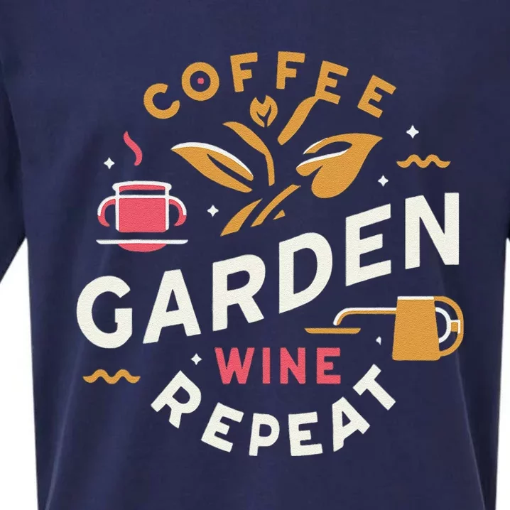 Coffee Garden Wine Repeat Sueded Cloud Jersey T-Shirt