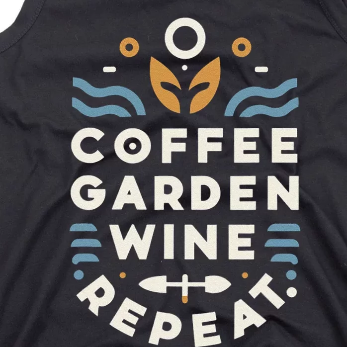 Coffee Garden Wine Repeat Tank Top