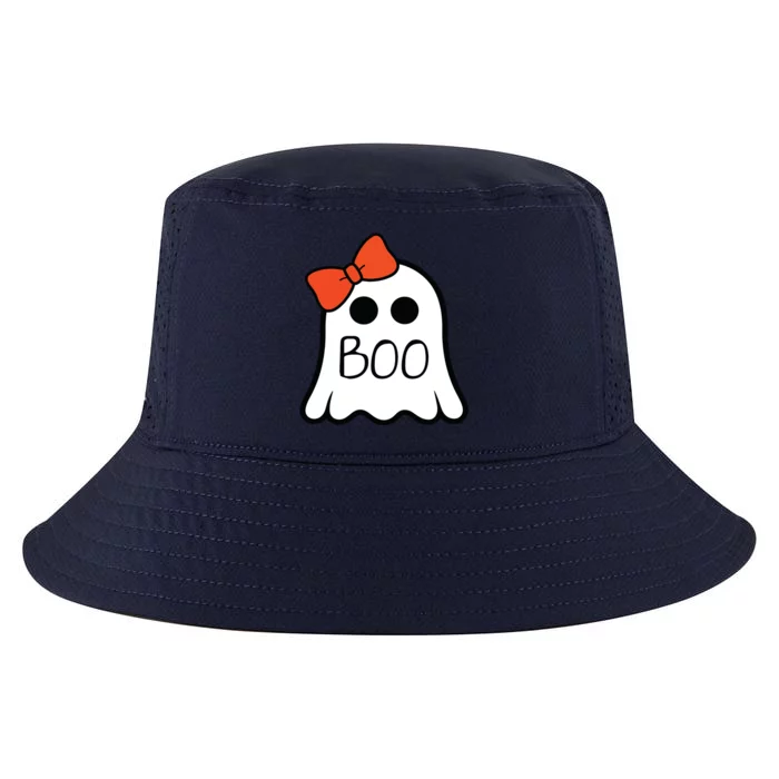 Cute Ghost With Bow Boo Halloween For Girls Kids Cool Comfort Performance Bucket Hat