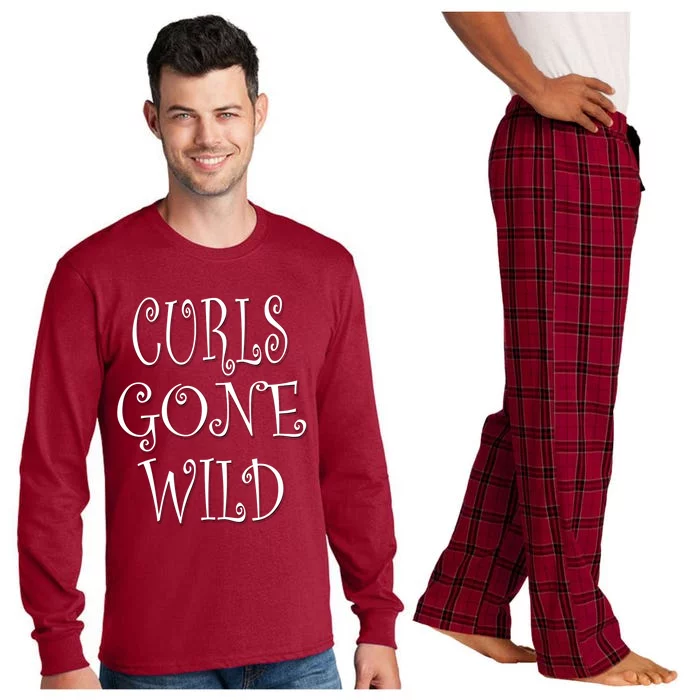 Curls Gone Wild Funny Natural Hair Gift Long Sleeve Pajama Set