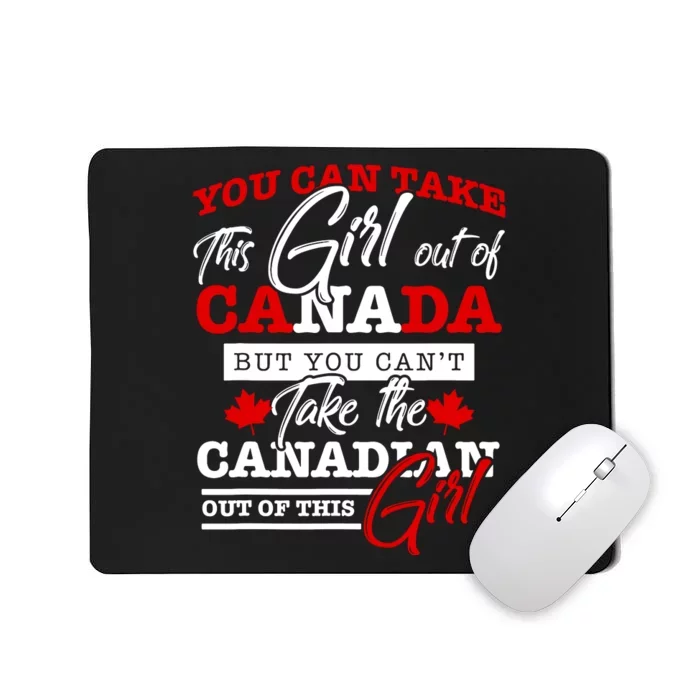 Canadian Girl Women Gifts Maple Leaf Canada Mousepad