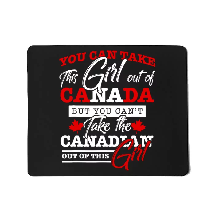 Canadian Girl Women Gifts Maple Leaf Canada Mousepad