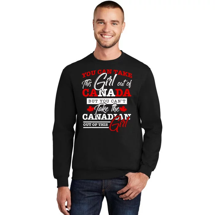 Canadian Girl Women Gifts Maple Leaf Canada Tall Sweatshirt