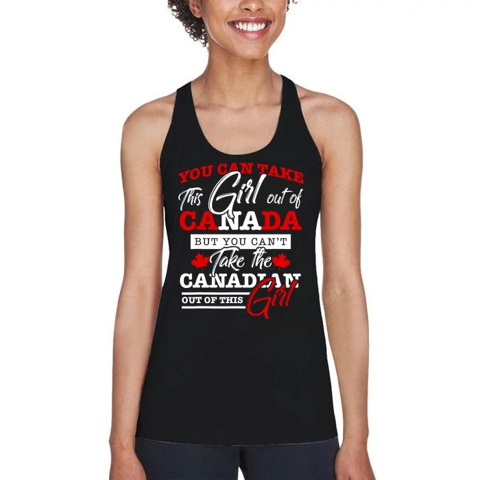 Canadian Girl Women Gifts Maple Leaf Canada Women's Racerback Tank