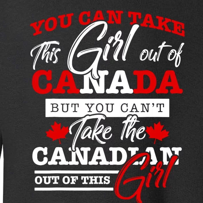 Canadian Girl Women Gifts Maple Leaf Canada Toddler Sweatshirt