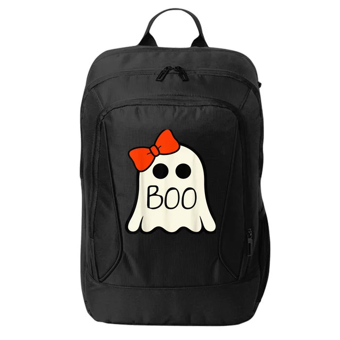 Cute Ghost with Bow Boo Halloween For Girls Kid Toddler City Backpack