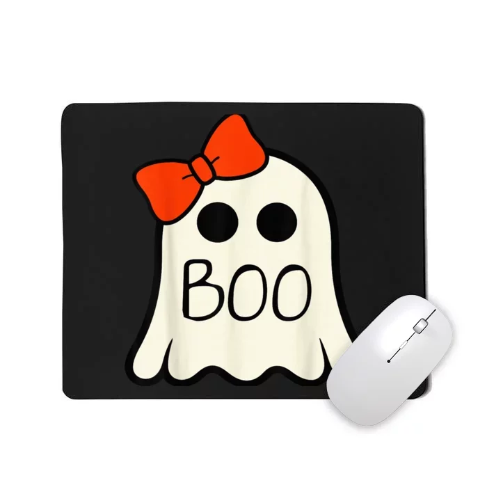 Cute Ghost with Bow Boo Halloween For Girls Kid Toddler Mousepad