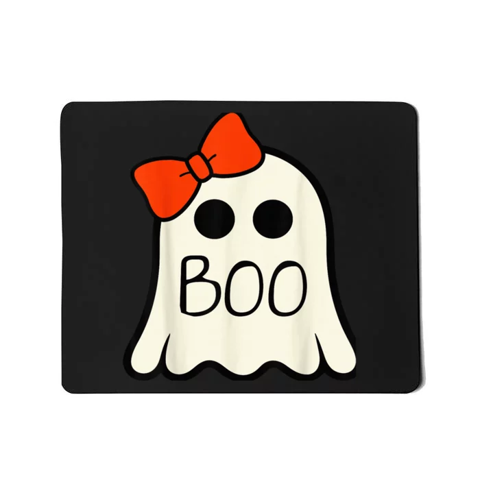 Cute Ghost with Bow Boo Halloween For Girls Kid Toddler Mousepad