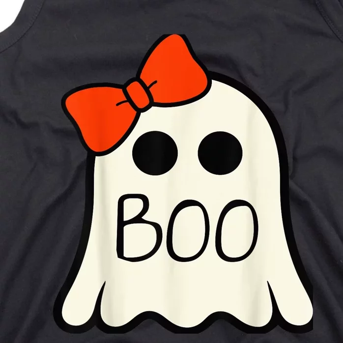 Cute Ghost with Bow Boo Halloween For Girls Kid Toddler Tank Top