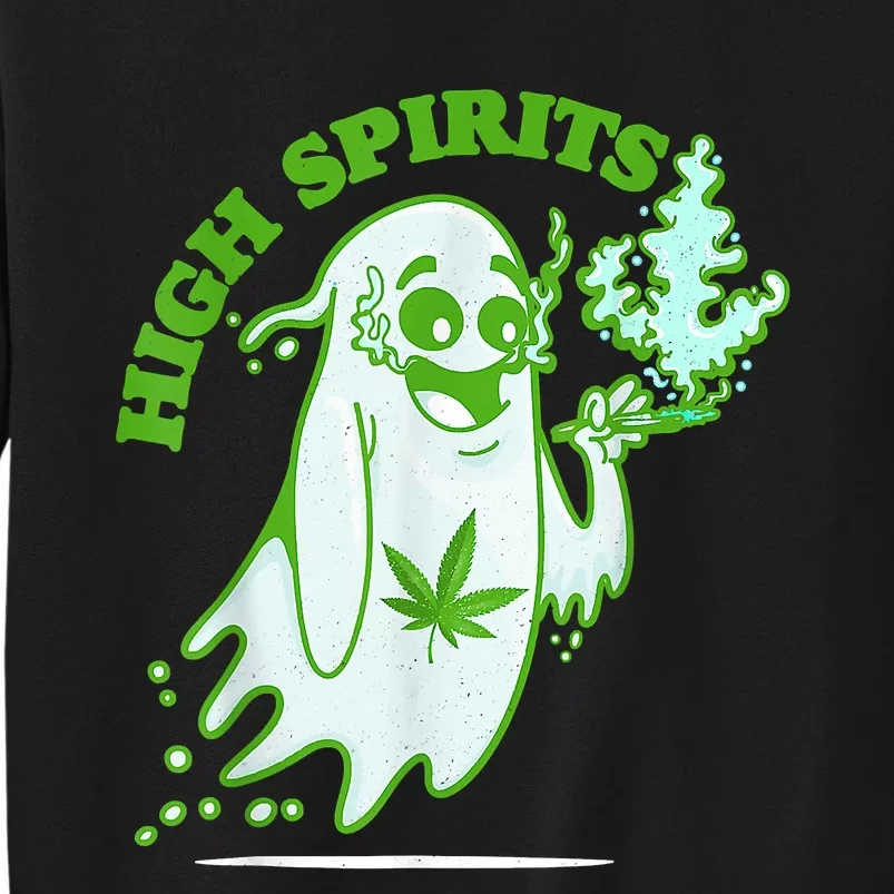 Cannabis Ghost Weed Smokers Funny Trending Tall Sweatshirt