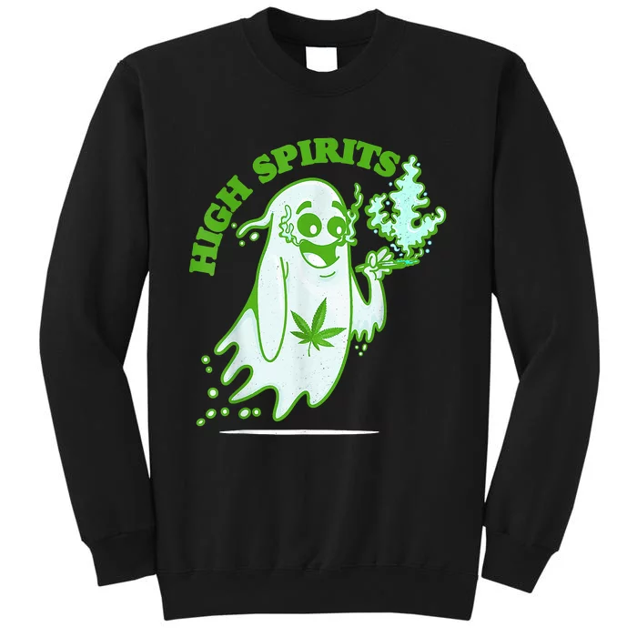 Cannabis Ghost Weed Smokers Funny Trending Tall Sweatshirt