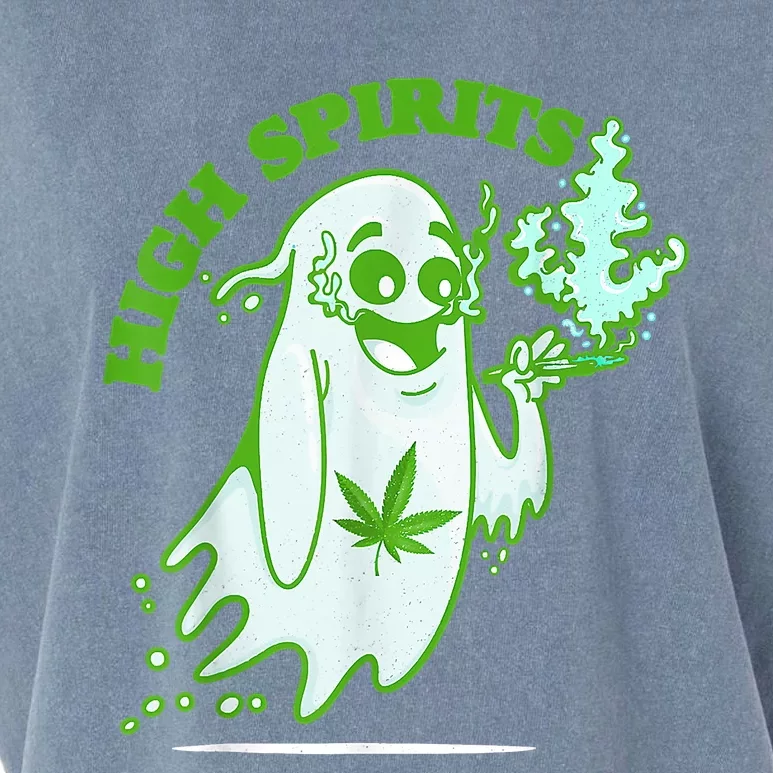 Cannabis Ghost Weed Smokers Funny Trending Garment-Dyed Women's Muscle Tee