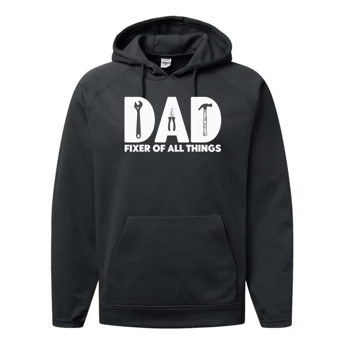 Contractor Gift Woodworking Tools Carpenter Woodworker Dad Performance Fleece Hoodie