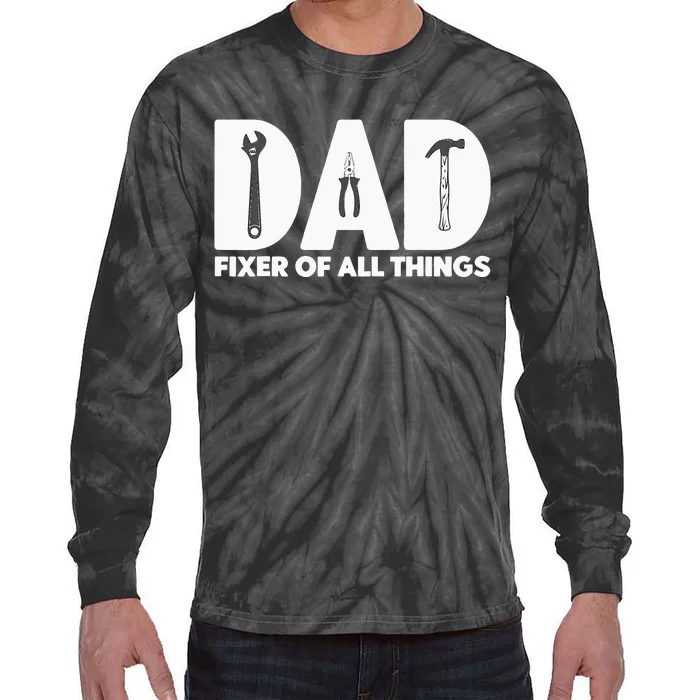 Contractor Gift Woodworking Tools Carpenter Woodworker Dad Tie-Dye Long Sleeve Shirt