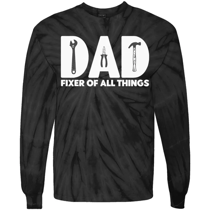 Contractor Gift Woodworking Tools Carpenter Woodworker Dad Tie-Dye Long Sleeve Shirt