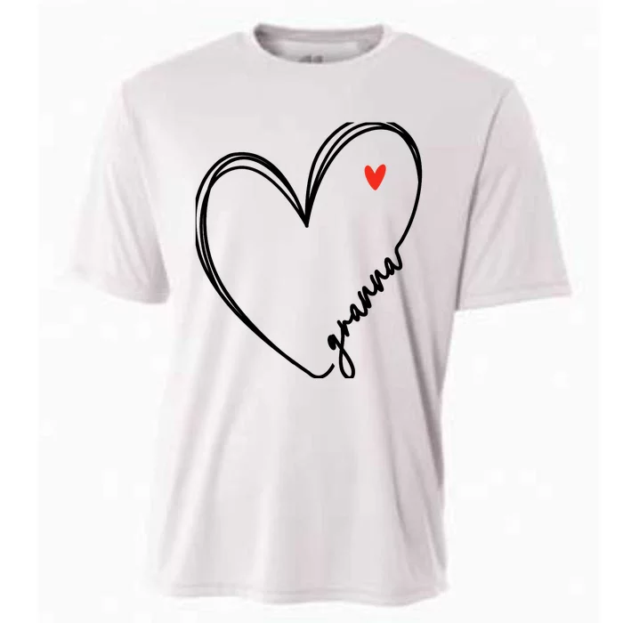 Cute granna With Heart Girl Wo Mom Mother Cooling Performance Crew T-Shirt