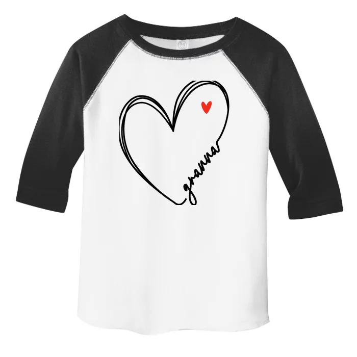 Cute granna With Heart Girl Wo Mom Mother Toddler Fine Jersey T-Shirt