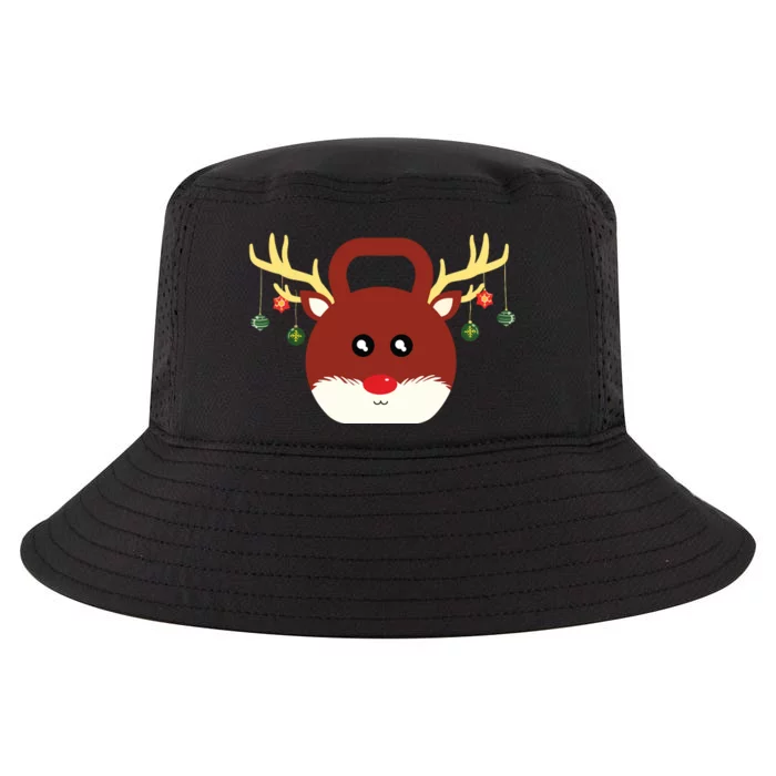 Christmas Gym Workout Reindeer Kettlebell Xmas For Gym Lover Cool Comfort Performance Bucket Hat