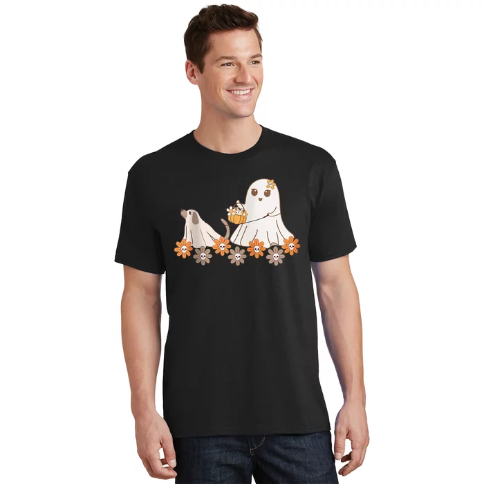 Cute Ghost Walking Dog T-Shirt