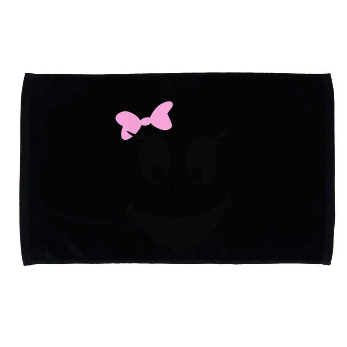 Cute Ghost With Bow Ghoul Face Halloween Microfiber Hand Towel