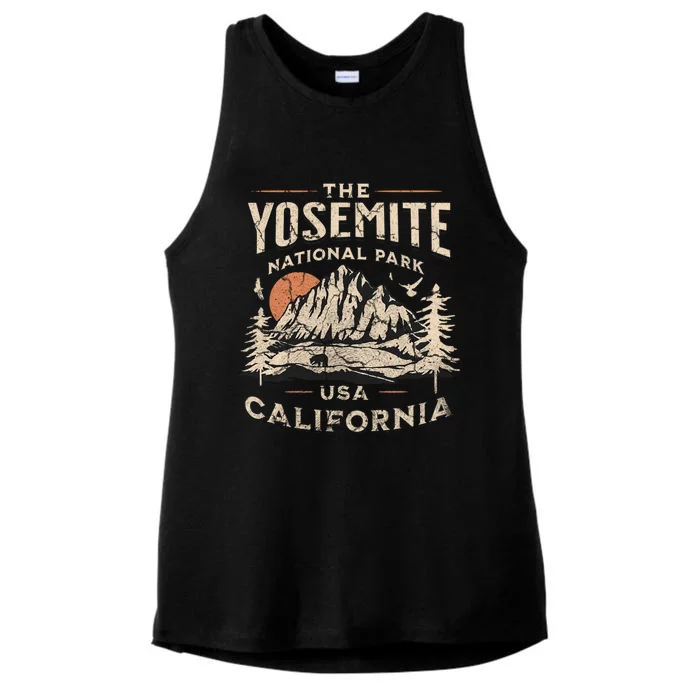 Cute Gift Yosemite National Park California Usa Outdoor Ladies Tri-Blend Wicking Tank