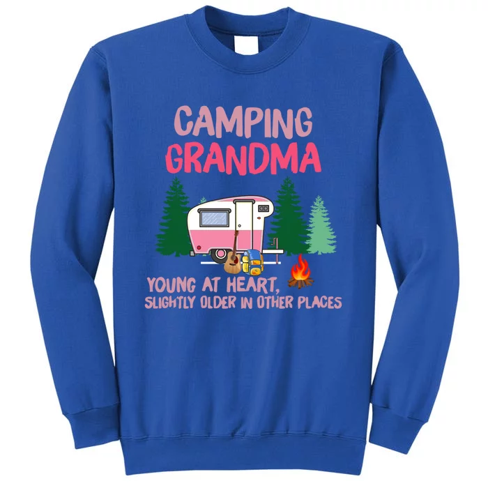 Camping Grandma Young At Heart Slightly Older In Other Place Cute Gift Sweatshirt