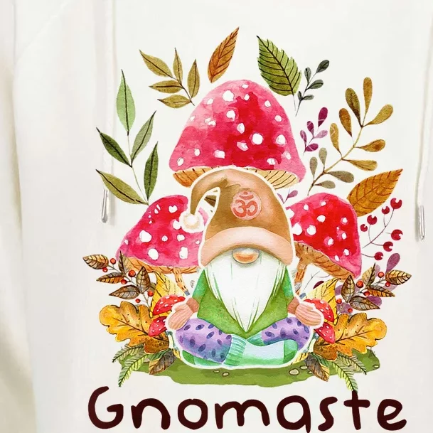 Cute Gnomaste Yoga Gnome Namaste Meditation Zen Womens Funnel Neck Pullover Hood